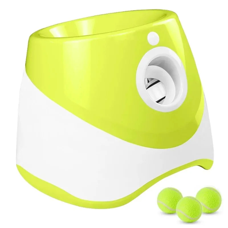 MeowMeows Automatic Dog Ball Launcher - Rechargeable Fetch Toy with 3 Distance Settings (3m/6m/9m) for Small & Medium Dogs