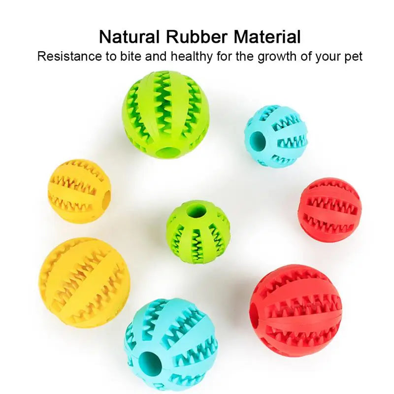 Durable Rubber Dog Ball Toy 🐶 – Interactive Chew & Dental Toy for Small & Large Dogs!