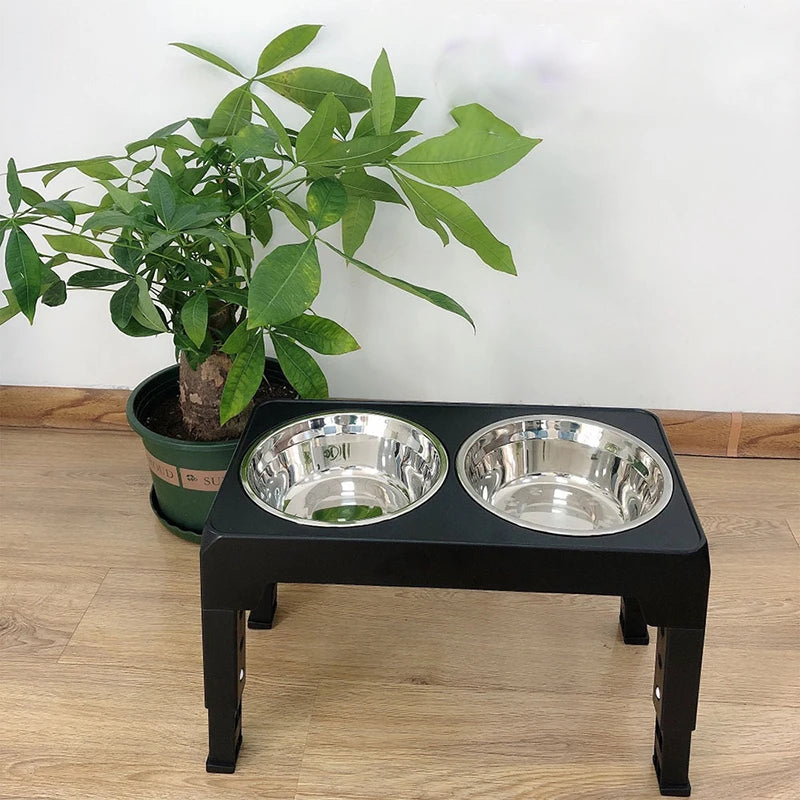 Booteely Elevated Dog Feeder with Adjustable Stand & Stainless Steel Bowls β Universal for All Breeds πΎπ½οΈ