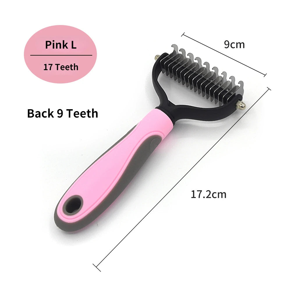 YOUSE Professional Pet Deshedding Brush β Dual-Sided Dog & Cat Hair Remover with Knot Cutter πΎβοΈ