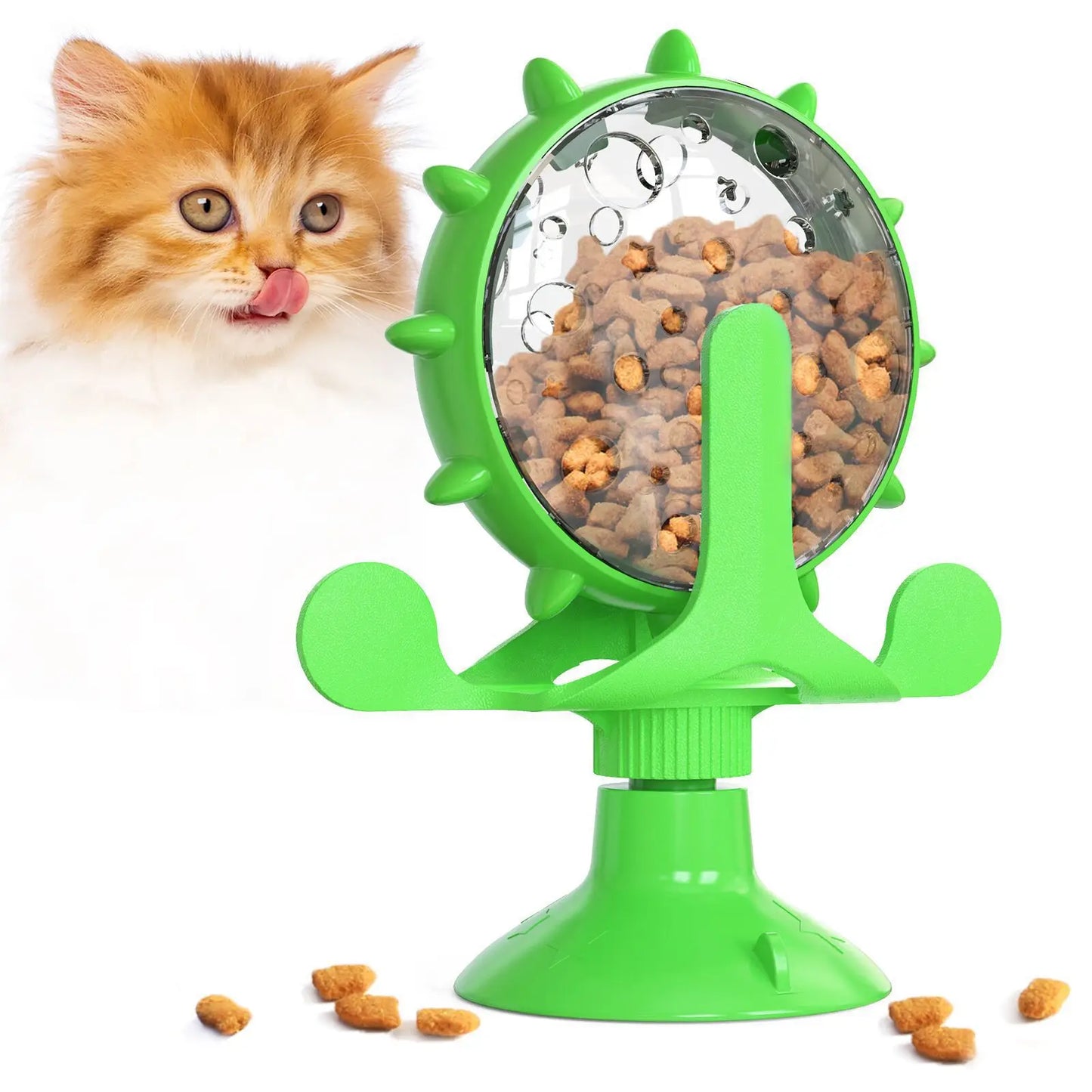 360° Interactive Pet Toy - Multi-Functional Food Dispenser & Rotating Play Wheel for Dogs & Cats 🐶🐱🌀