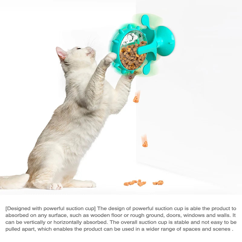 360° Interactive Pet Toy - Multi-Functional Food Dispenser & Rotating Play Wheel for Dogs & Cats 🐶🐱🌀