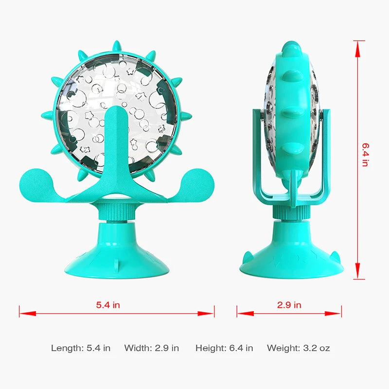 360° Interactive Pet Toy - Multi-Functional Food Dispenser & Rotating Play Wheel for Dogs & Cats 🐶🐱🌀
