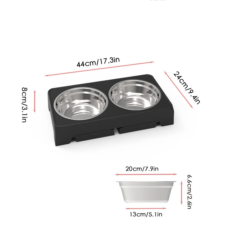 Booteely Elevated Dog Feeder with Adjustable Stand & Stainless Steel Bowls β Universal for All Breeds πΎπ½οΈ
