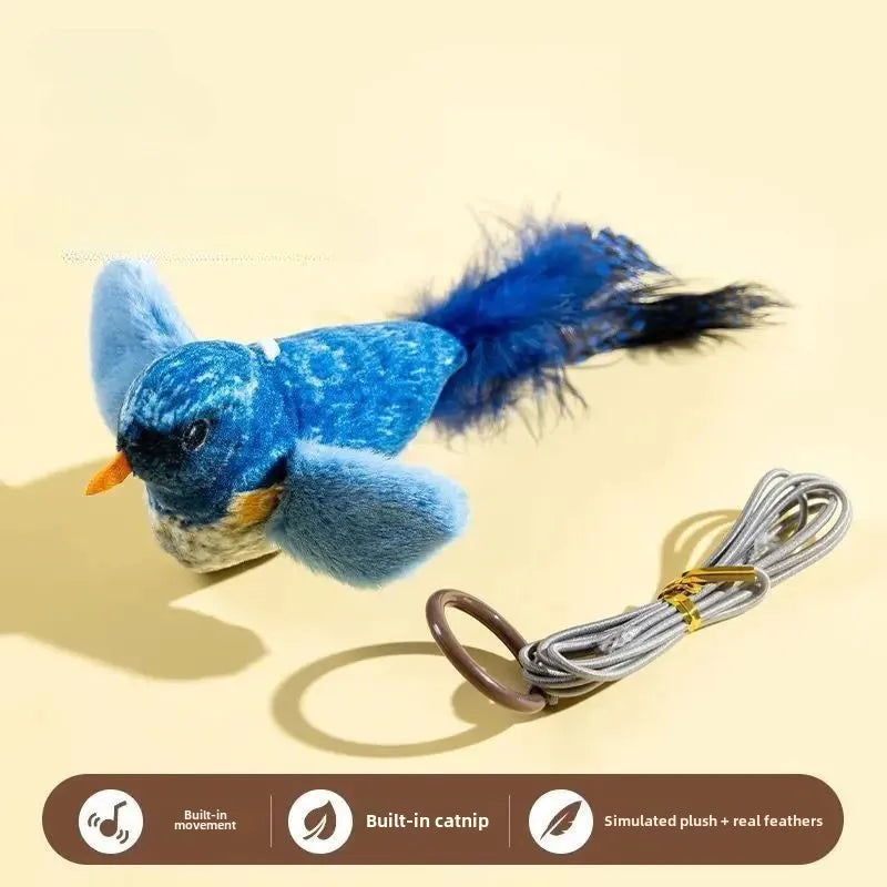 nteractive Cat Toy with Realistic Bird Sounds – Irresistible Plush Teaser for Playful Kitties! 🐱🎵