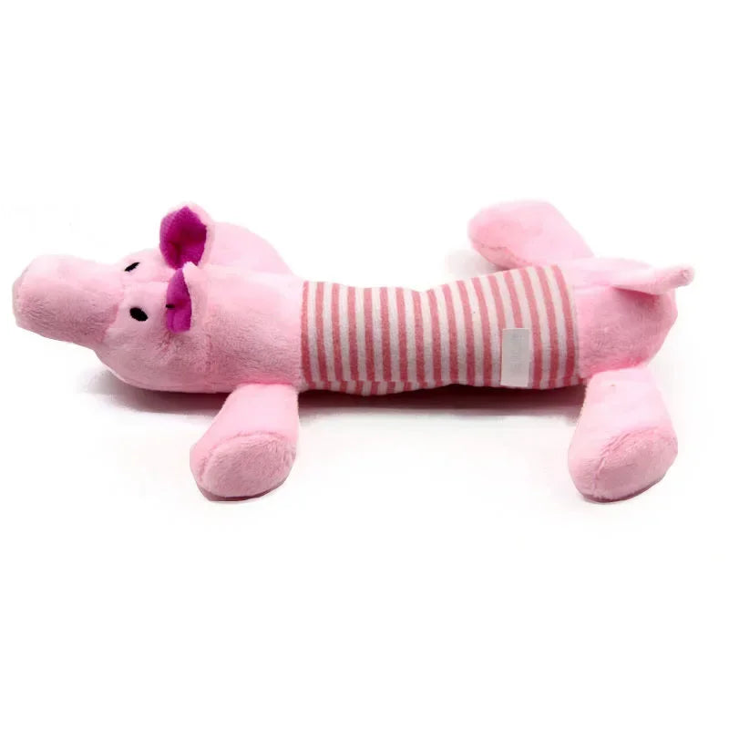 Durable Squeaky Dog Toys - Double-Layer Chew-Proof Plush with Teeth-Cleaning Texture | Stress Relieving