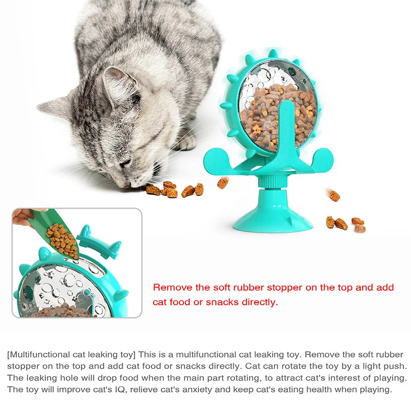 360° Interactive Pet Toy - Multi-Functional Food Dispenser & Rotating Play Wheel for Dogs & Cats 🐶🐱🌀