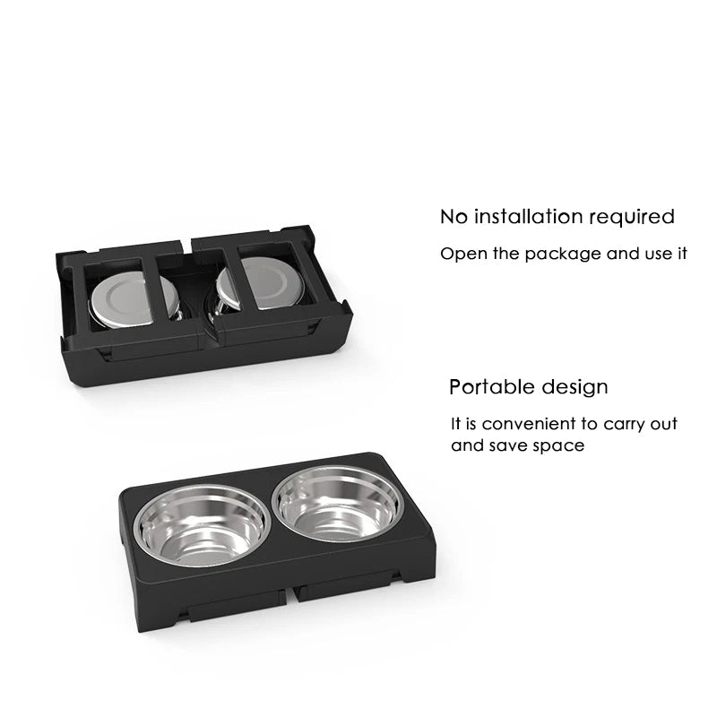 Booteely Elevated Dog Feeder with Adjustable Stand & Stainless Steel Bowls β Universal for All Breeds πΎπ½οΈ