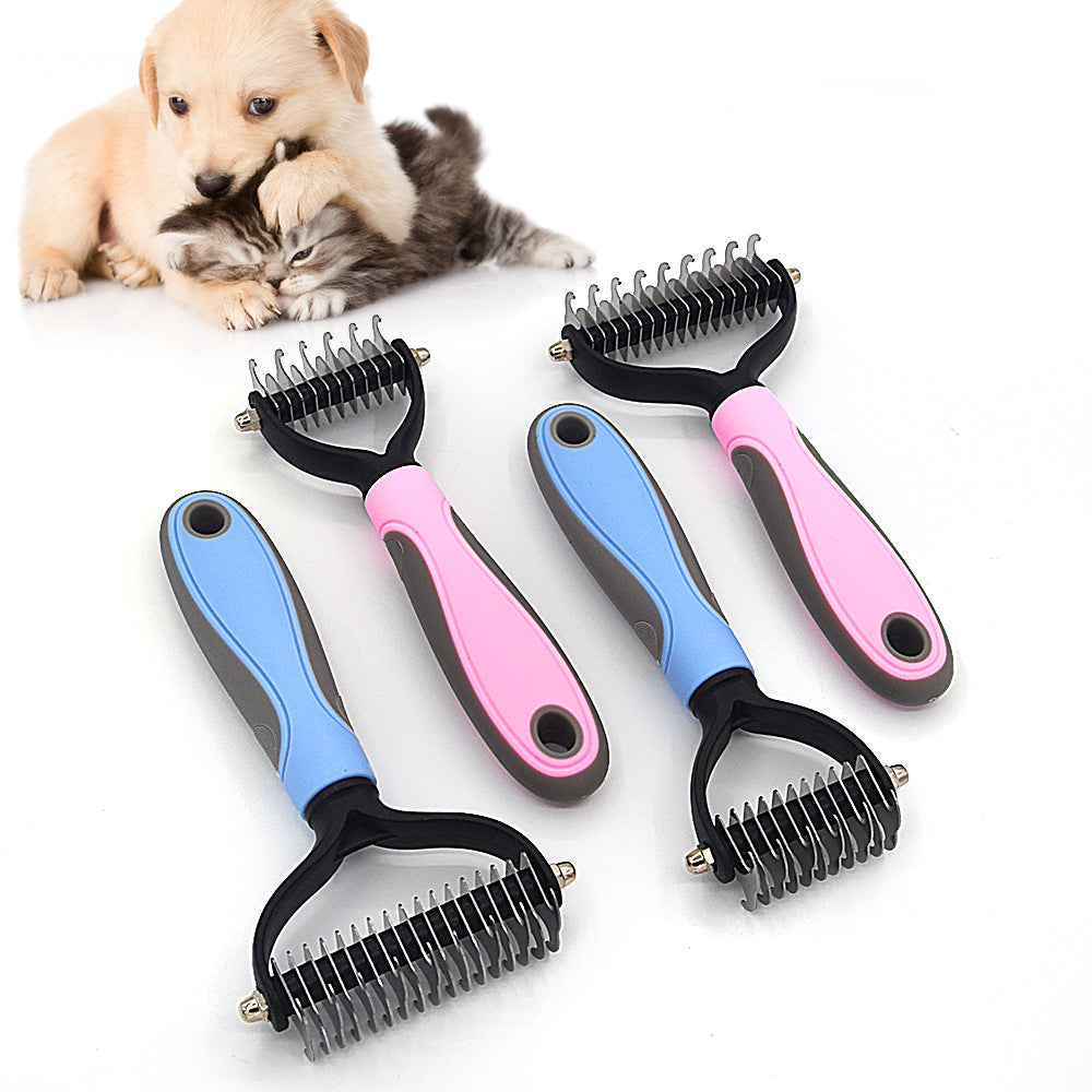 YOUSE Professional Pet Deshedding Brush β Dual-Sided Dog & Cat Hair Remover with Knot Cutter πΎβοΈ