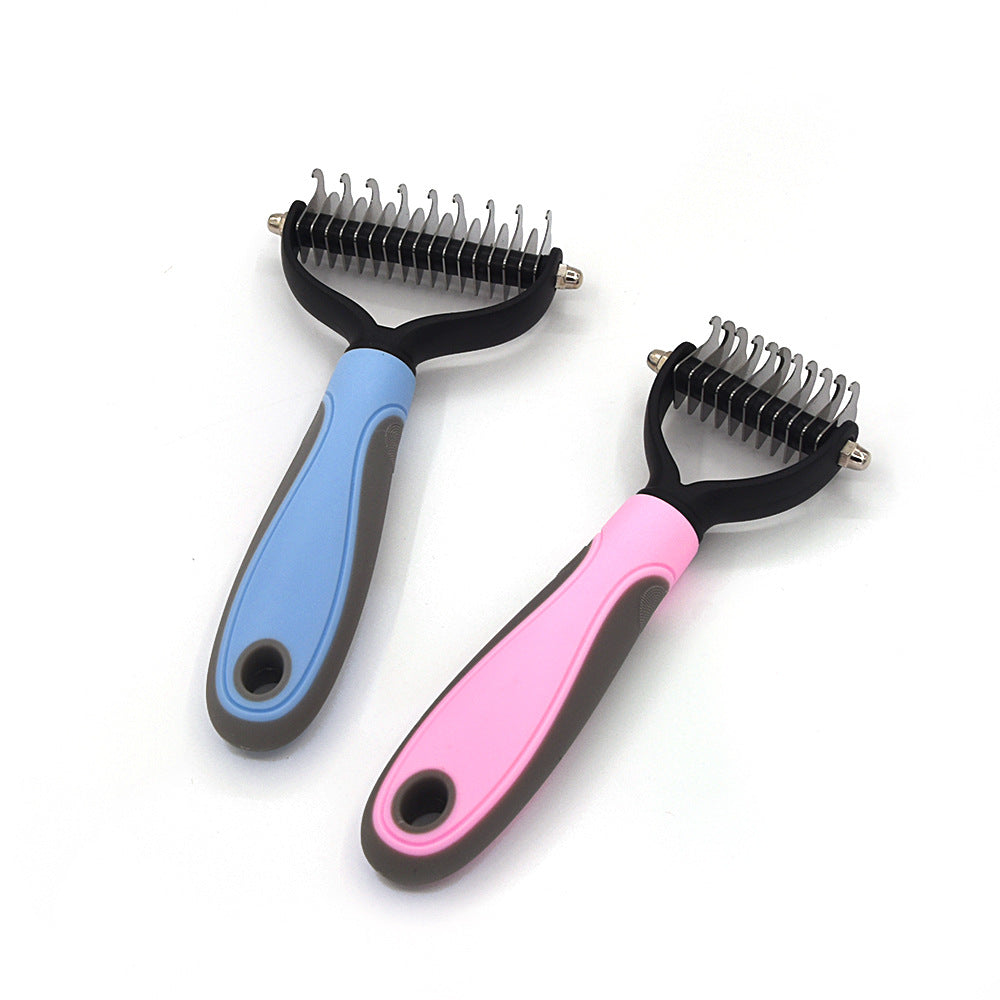YOUSE Professional Pet Deshedding Brush β Dual-Sided Dog & Cat Hair Remover with Knot Cutter πΎβοΈ