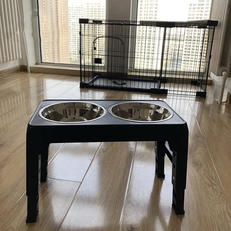 Booteely Elevated Dog Feeder with Adjustable Stand & Stainless Steel Bowls β Universal for All Breeds πΎπ½οΈ