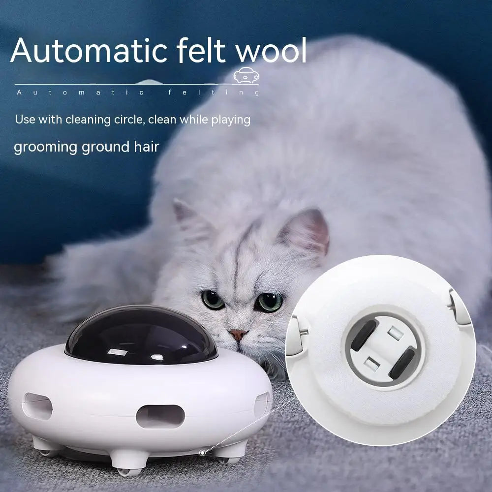 Smart UFO Cat Teaser Toy with Replaceable Feathers πΎβ¨ Interactive Pet Turntable for Endless Feline Fun πΊ