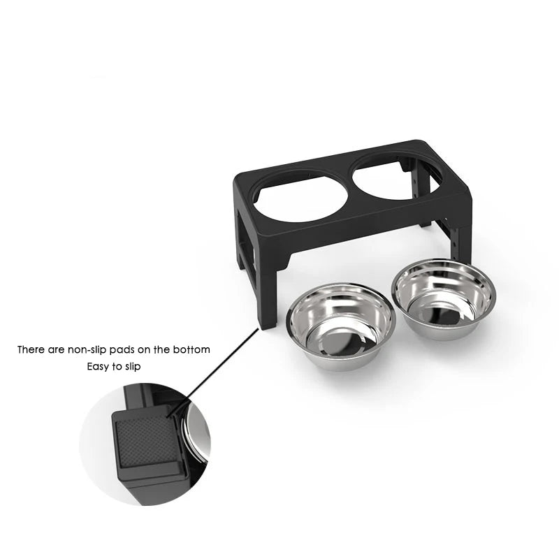 Booteely Elevated Dog Feeder with Adjustable Stand & Stainless Steel Bowls β Universal for All Breeds πΎπ½οΈ