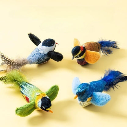 nteractive Cat Toy with Realistic Bird Sounds – Irresistible Plush Teaser for Playful Kitties! 🐱🎵