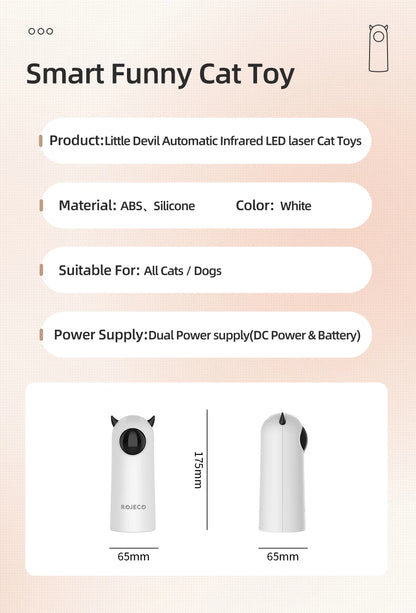 ROJECO Automatic Laser Cat Toy 🐱 – Smart Interactive Toy for Cats (Battery-Powered, Endless Fun!)
