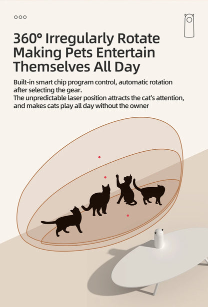 ROJECO Automatic Laser Cat Toy 🐱 – Smart Interactive Toy for Cats (Battery-Powered, Endless Fun!)