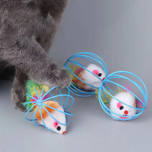 Adorable Plastic Cat Toy Mice Set 🐭 - 100% Safe Interactive Play for Kittens & Adult Cats
