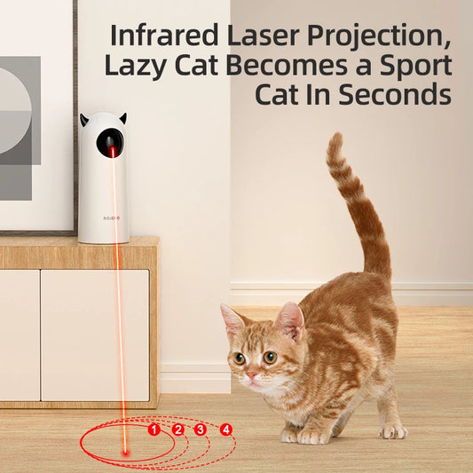 ROJECO Automatic Laser Cat Toy 🐱 – Smart Interactive Toy for Cats (Battery-Powered, Endless Fun!)