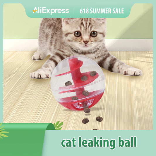 Interactive Cat Treat Ball - Slow Feeder Puzzle Toy for Weight Control & Mental Stimulation