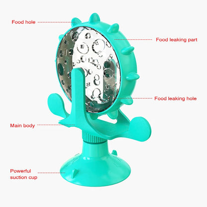 360° Interactive Pet Toy - Multi-Functional Food Dispenser & Rotating Play Wheel for Dogs & Cats 🐶🐱🌀