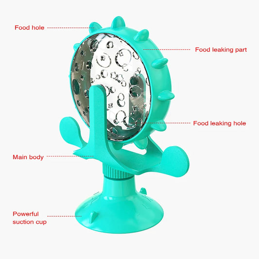 360° Interactive Pet Toy - Multi-Functional Food Dispenser & Rotating Play Wheel for Dogs & Cats 🐶🐱🌀