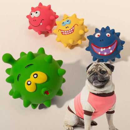 Ishiline Squeaky Dog Ball – Ultra-Durable Latex Chew Toy for Playful Pups!