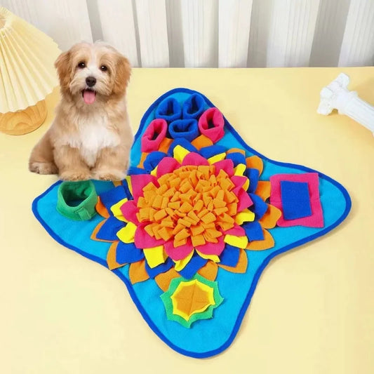 Booteely Snuffle Mat for Dogs 🐕 - Interactive Puzzle Feeder with Squeaky Bones & Non-Slip Base (Plush Foraging Pad)