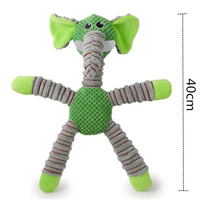 Durable Squeaky Dog Toys - Double-Layer Chew-Proof Plush with Teeth-Cleaning Texture | Stress Relieving