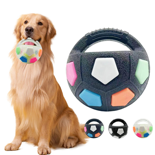 Qzee Durable Football Dog Toy - Squeaky Tennis Ball for Aggressive Chewers (Small/Medium Breeds) 🐕⚽