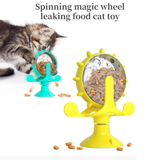 360° Interactive Pet Toy - Multi-Functional Food Dispenser & Rotating Play Wheel for Dogs & Cats 🐶🐱🌀