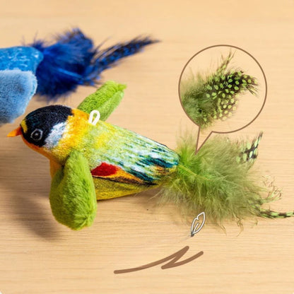 nteractive Cat Toy with Realistic Bird Sounds – Irresistible Plush Teaser for Playful Kitties! 🐱🎵
