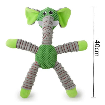 Durable Squeaky Dog Toys - Double-Layer Chew-Proof Plush with Teeth-Cleaning Texture | Stress Relieving