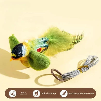 nteractive Cat Toy with Realistic Bird Sounds – Irresistible Plush Teaser for Playful Kitties! 🐱🎵