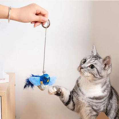 nteractive Cat Toy with Realistic Bird Sounds – Irresistible Plush Teaser for Playful Kitties! 🐱🎵