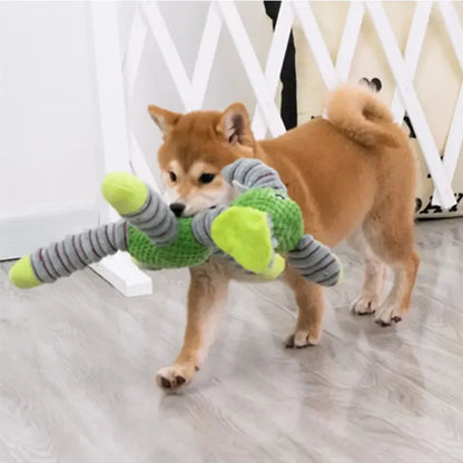 Durable Squeaky Dog Toys - Double-Layer Chew-Proof Plush with Teeth-Cleaning Texture | Stress Relieving