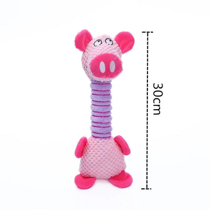 Durable Squeaky Dog Toys - Double-Layer Chew-Proof Plush with Teeth-Cleaning Texture | Stress Relieving