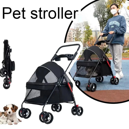 Best Pet Stroller for Dogs & Cats – Foldable, Lightweight & Travel-Friendly